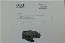 Gary Player Signed Personal LH Golf Glove with 'Masters 61-74-78' & 'PGA '62' Inscription JSA ALOA