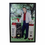 Arnold Palmer Signed Augusta Clubhouse with Major Championship Winning Golf Bags Kathy Crosse Print - Framed JSA ALOA