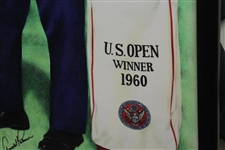 Arnold Palmer Signed Augusta Clubhouse with Major Championship Winning Golf Bags Kathy Crosse Print - Framed JSA ALOA