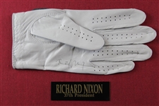 Golf Gloves Signed by Seven (7) Presidents of the United States - Matted & Framed JSA ALOA