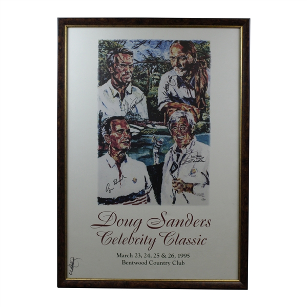 George Bush, Clint Eastwood, Doug Sanders, & Willie Nelson Signed 1995 Doug Sanders Celebrity Classic Poster JSA ALOA