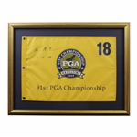 Y.E. Yang Signed & Dated (8.16.09) 2009 PGA Championship at Hazeltine Screen Flag - Framed JSA ALOA