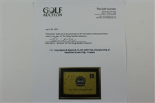 Y.E. Yang Signed & Dated (8.16.09) 2009 PGA Championship at Hazeltine Screen Flag - Framed JSA ALOA