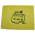Tom Watson Signed 2013 Masters Embroidered Flag JSA ALOA