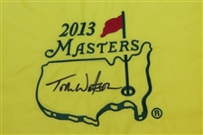Tom Watson Signed 2013 Masters Embroidered Flag JSA ALOA