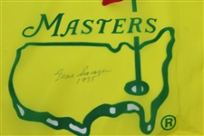 Gene Sarazen 1935 Signed 1995 Masters Yellow Screen Flag JSA ALOA