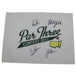 Arnold Palmer, Jack Nicklaus, Gary Player, & Phil Mickelson Signed 2013 Masters Par 3 Flag JSA ALOA