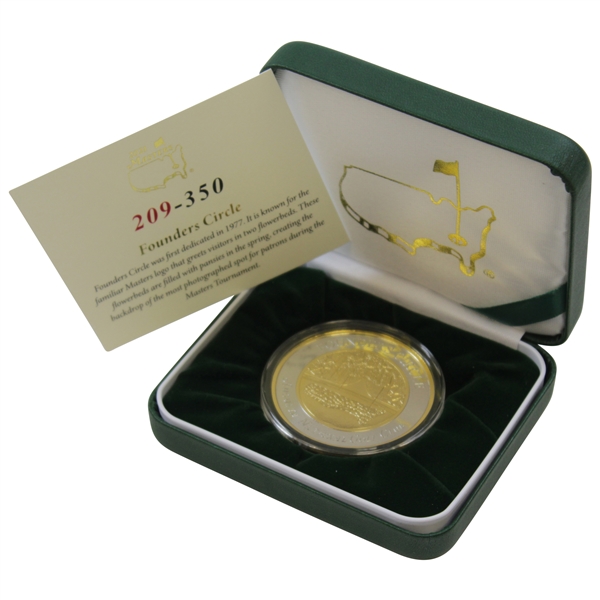 2021 Masters Tournament Ltd Ed Commemorative Coin #209/350 in Original Box with Certificate