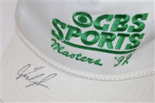 Fred Couples & Ben Crenshaw Signed Masters CBS Sports Logo Hats - White '92 & Black '95 JSA ALOA