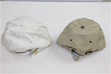 Bernhard Langer & Mark O'Meara Signed Masters CBS Sports Logo Hats - White '93 & Green '98 JSA ALOA