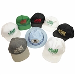 Eight (8) Various Masters CBS Sports Logo Hats - 1990  Signed by Tom Weiskopf JSA ALOA