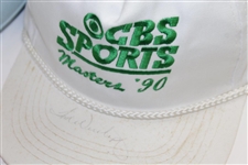 Eight (8) Various Masters CBS Sports Logo Hats - 1990  Signed by Tom Weiskopf JSA ALOA