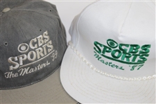 Eight (8) Various Masters CBS Sports Logo Hats - 1990  Signed by Tom Weiskopf JSA ALOA