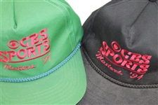 Eight (8) Various Masters CBS Sports Logo Hats - 1990  Signed by Tom Weiskopf JSA ALOA