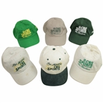 Six (6) The Masters Tournament CBS Sports Logo Hats - 2000-2001, 2006, 2010-2012