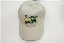 Six (6) The Masters Tournament CBS Sports Logo Hats - 2000-2001, 2006, 2010-2012
