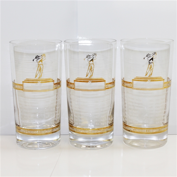 Three Classic Masters Tournament Champions Glasses - 1964 & 1965(2)
