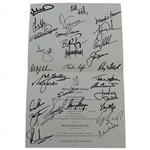 Charles Coodys 2016 Signed Masters Club Dinner Menu - Arnies Last JSA ALOA