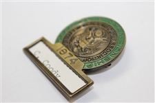 Charles Coody's 1974 US Open at Winged Foot Contestant Badge