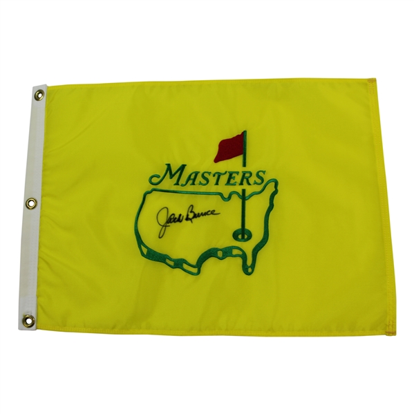 Jack Burke Signed Undated Masters Par-Aide Embroidered Flag - Charles Coody Collection JSA ALOA