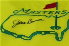 Jack Burke Signed Undated Masters Par-Aide Embroidered Flag - Charles Coody Collection JSA ALOA
