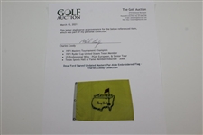 Doug Ford Signed Undated Masters Par-Aide Embroidered Flag - Charles Coody Collection JSA ALOA