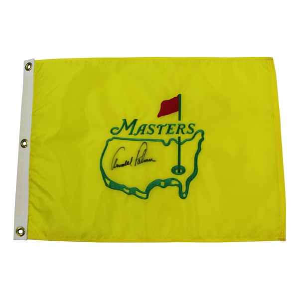 Arnold Palmer Signed Undated Masters Par-Aide Embroidered Flag - Charles Coody Collection JSA ALOA