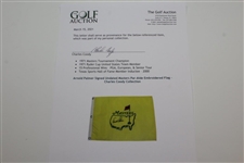 Arnold Palmer Signed Undated Masters Par-Aide Embroidered Flag - Charles Coody Collection JSA ALOA