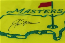 Jack Nicklaus Signed Undated Masters Par-Aide Embroidered Flag - Charles Coody Collection JSA ALOA