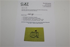 Jack Burke Signed Undated Masters Par-Aide Embroidered Flag with Year Won - Charles Coody Collection JSA ALOA