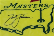 Zach Johnson Signed Undated Masters Embroidered Flag - Charles Coody Collection JSA ALOA