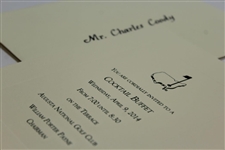 Charles Coody's 2014 Augusta National Golf Club Masters Tournament Cocktail Buffet Invitation with Envelope & RSVP Card