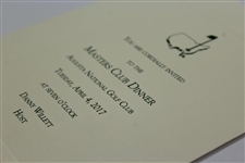Charles Coody's 2017 Augusta National Golf Club Masters Champions Club Dinner Invitation