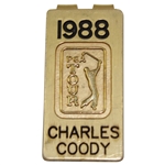 Charles Coodys Personal 1988 PGA Tour Money Clip/Badge