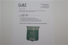 Charles Coody's 1979 Masters Tournament Contestant Badge #29