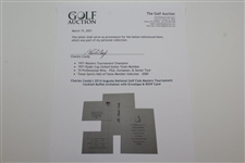 Charles Coody's 2014 Augusta National Golf Club Masters Tournament Cocktail Buffet Invitation with Envelope & RSVP Card