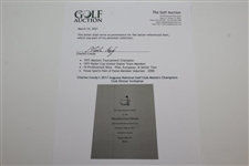 Charles Coody's 2017 Augusta National Golf Club Masters Champions Club Dinner Invitation