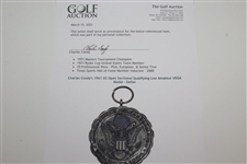 Charles Coody's 1961 US Open Sectional Qualifying Low Amateur USGA Medal - Dallas