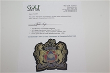Charles Coody's 1971 La Costa Tournament of Champions Bullion Crest