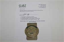 Charles Coody's 1960 Trans-Mississippi Golf Association Contestant Money Clip/Badge