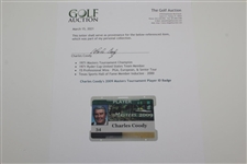 Charles Coody's 2009 Masters Tournament Player ID Badge