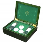 2015 Ltd Ed Masters Emerald Green Wood Box with Nine Logo Golf Balls