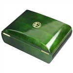 2015 Ltd Ed Masters Emerald Green Wood Box with Nine Logo Golf Balls