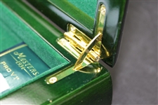2015 Ltd Ed Masters Emerald Green Wood Box with Nine Logo Golf Balls