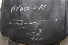 Greg Norman's Signed Personal King Cobra Black Full Size Golf Bag with Stiched Signature Attack Life JSA ALOA