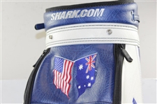 Greg Norman's Personal Burton Qantas Foster's Australian Beer Blue & White Full Size Golf Bag with Flags
