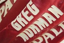 Greg Norman's Personal Classic Spalding 'Greg Norman' Tour Edition Red & White Full Size Golf Bag