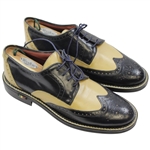 Greg Norman's Personal Used Tan & Black Wingtip RC Vero Cudio Golf Shoes - Made in Italy - Size 44