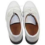 Greg Norman's Personal Used White 'Shark Logo' Lambda Golf Shoes - Handmade in Europe - Size 43