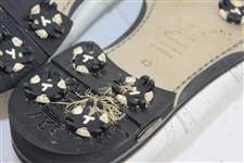 Greg Norman's Personal Used White 'Shark Logo' Lambda Golf Shoes - Handmade in Europe - Size 43